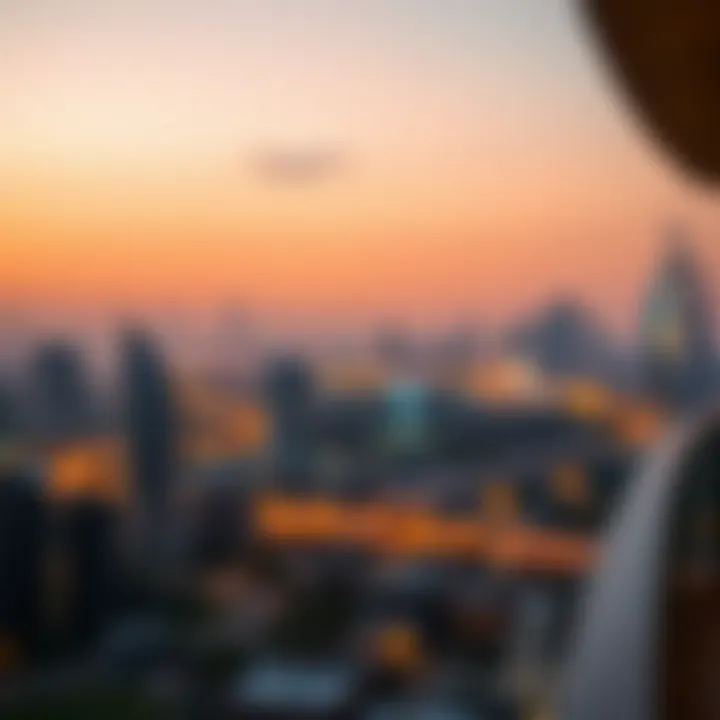 Breathtaking Skyline View from Acacia Park Heights Panoramic view of Dubai skyline from Acacia Park Heights