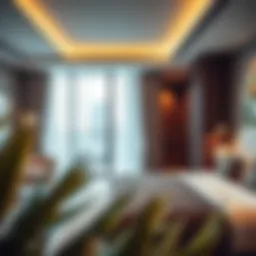 Modern hotel apartment interior with contemporary design