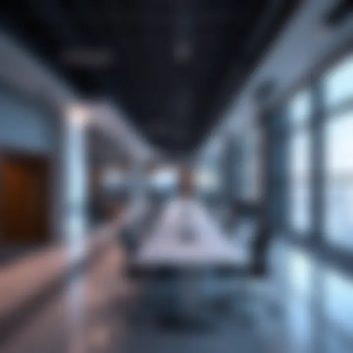 Modern Office Spaces in Al Attar Business Tower Interior office space within Al Attar Business Tower highlighting modern facilities