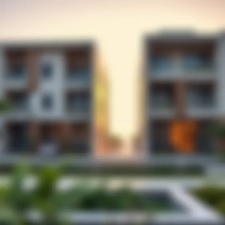 Modern residential development in Al Awir highlighting investment opportunities