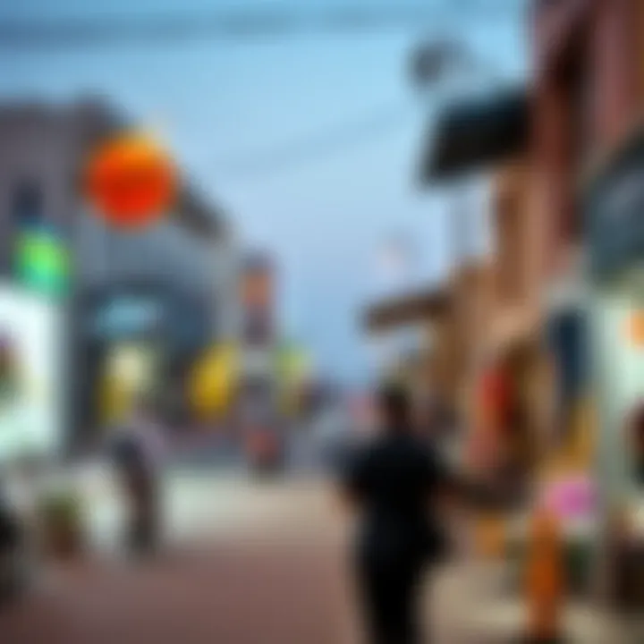 Vibrant street scene in Al Awir illustrating community life and commerce