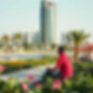 Vibrant lifestyle amenities and parks in Al Maryah Island