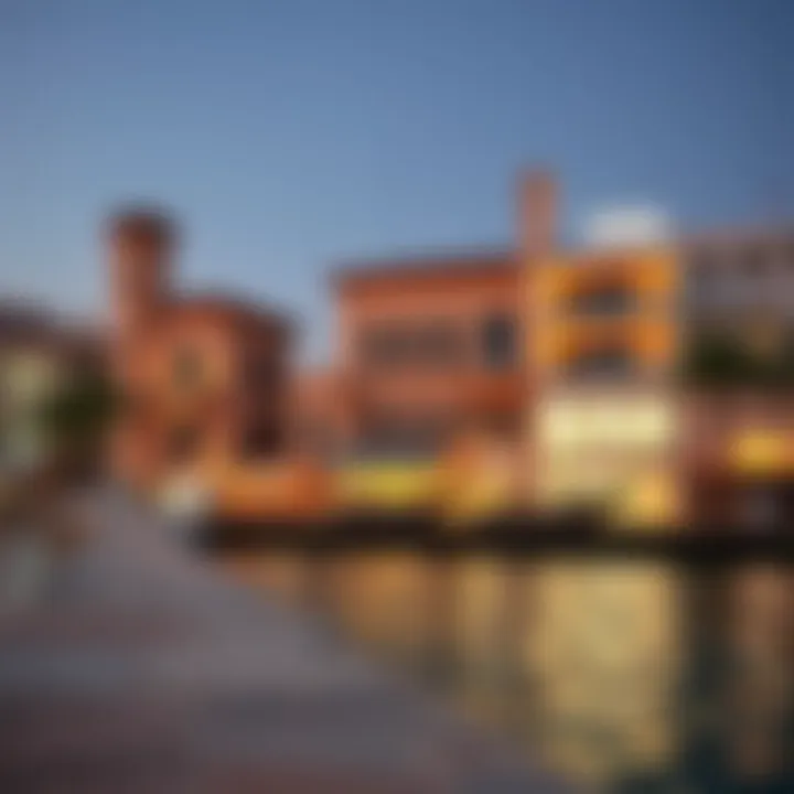 The stunning waterfront view of Al Seef showcasing traditional architecture