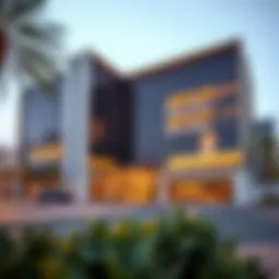 Exterior view of Al Shafar Building showcasing its modern facade