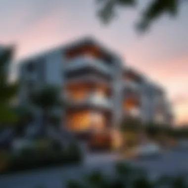 Elegant residential buildings in هور العنز شرق highlighting contemporary architecture