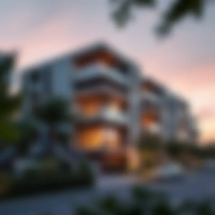 Elegant residential buildings in هور العنز شرق highlighting contemporary architecture