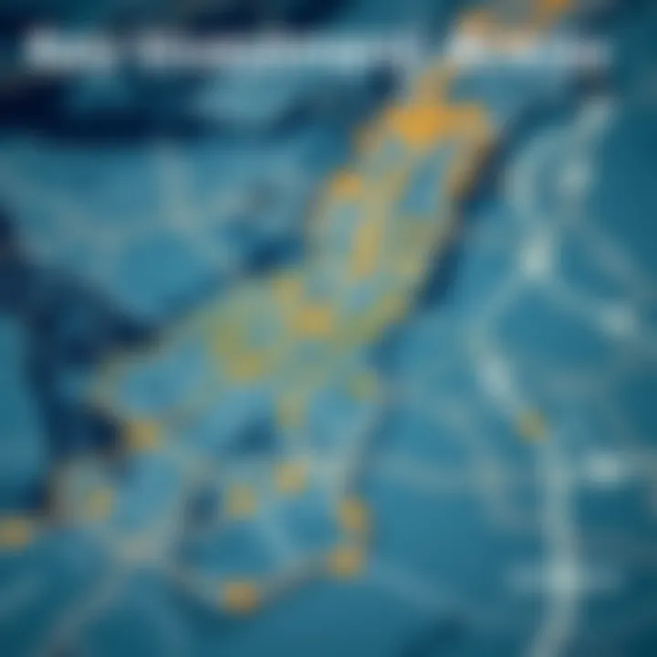 Map highlighting key areas for real estate investment in Dubai
