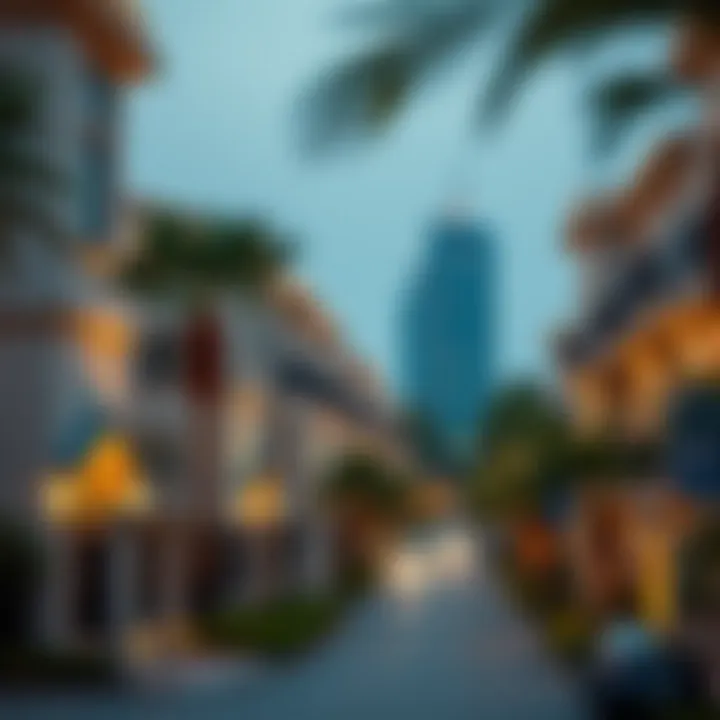 Luxurious neighborhood with high-end properties