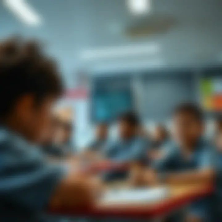 Classroom setting showcasing engaged students