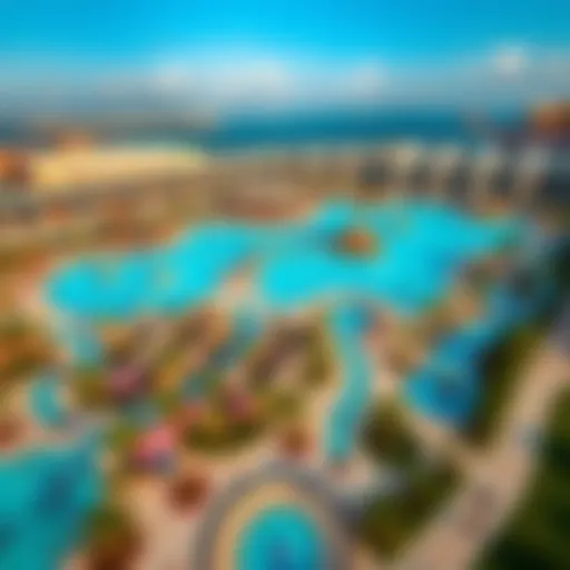 Aerial view showcasing the expansive layout of Aqua Dhabi Water Park