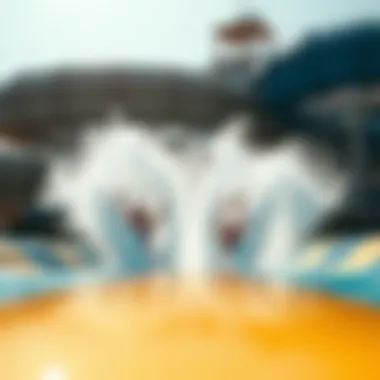 Exciting Water Slide Experience A thrilling water slide experience capturing the excitement of visitors