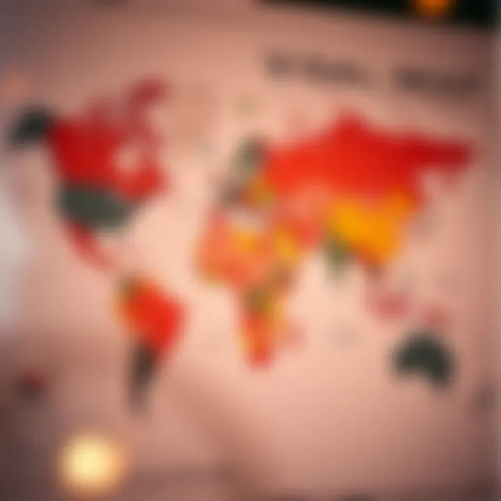 Map highlighting countries with special visa arrangements for UAE residents