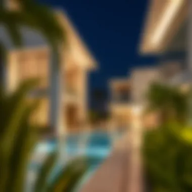 Luxury Residential Property Luxurious residential property in Dubai emphasizing modern architecture