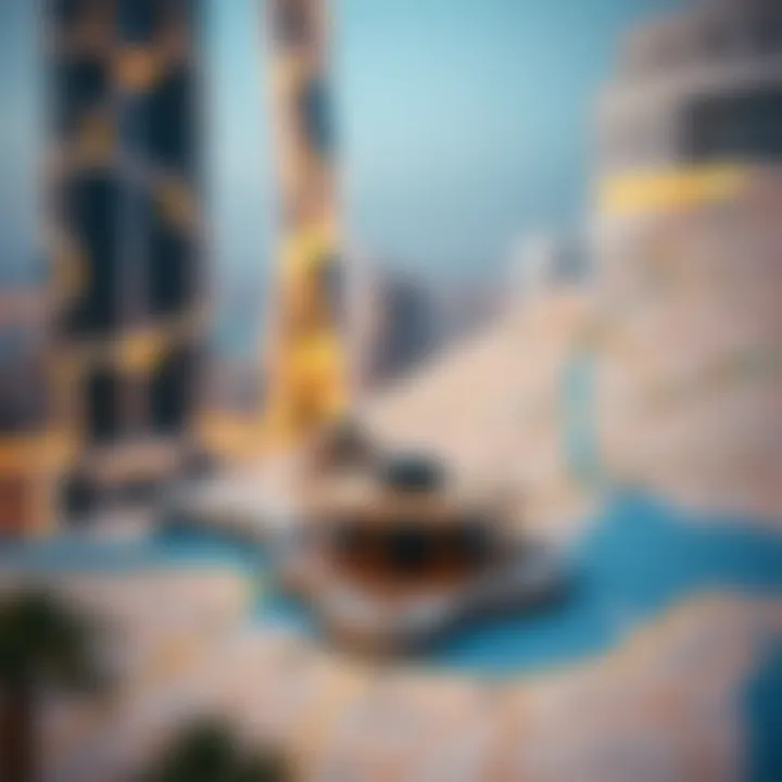 Dubai Real Estate Hotspots A map illustrating Dubai's real estate hotspots and investment areas