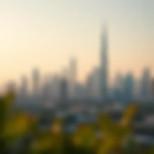 A panoramic view of Dubai's skyline showcasing iconic real estate developments