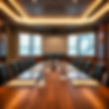Modern conference room equipped for business meetings