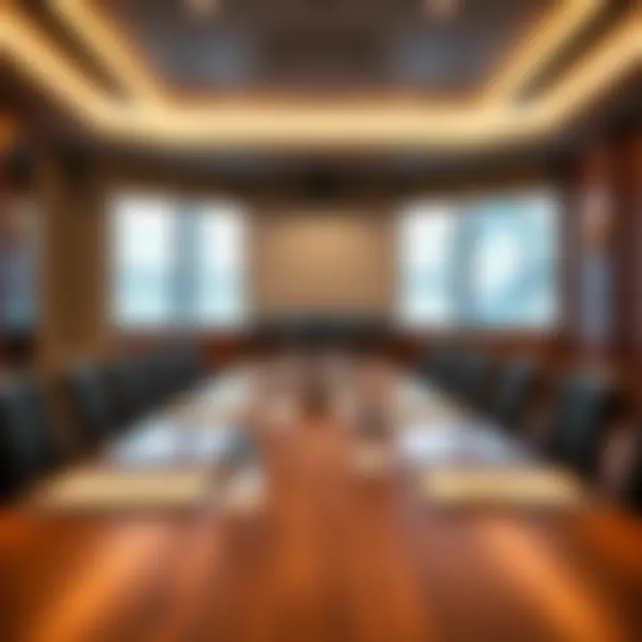 Modern conference room equipped for business meetings