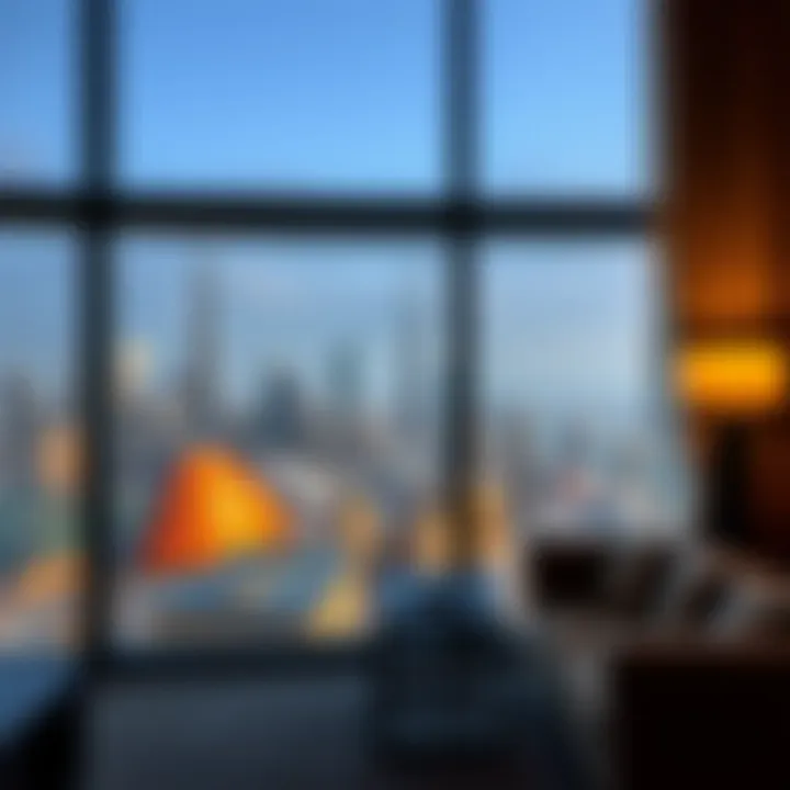 Stunning view from a guest room overlooking Dubai skyline