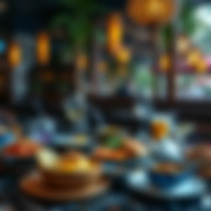 Global Flavors: A Worldly Breakfast Selection Colorful assortment of breakfast dishes from around the world