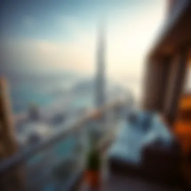 Breathtaking view from a Burj Khalifa balcony