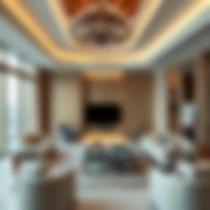 Luxurious living room interior in Burj Khalifa