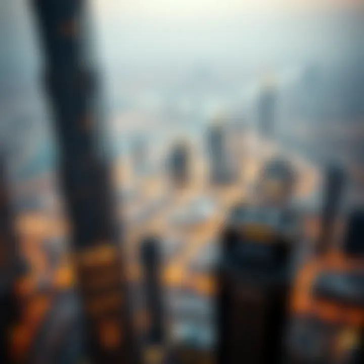 Panoramic view of Dubai from Burj Khalifa
