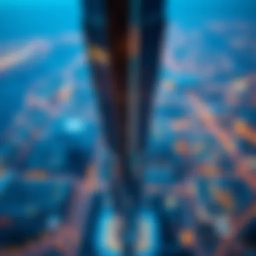 Stunning view of Burj Khalifa from a high vantage point