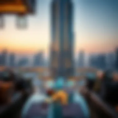 Architectural details highlighting Burj View Tower's design