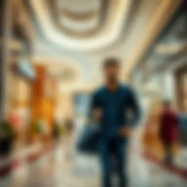 Interior shopping experience at BurJuman Mall