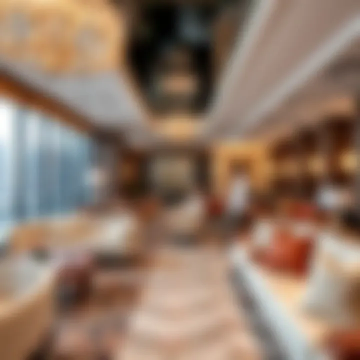 Luxury Interiors of Business Bay Clubs Elegant ambiance of a Business Bay club showcasing luxury interiors.