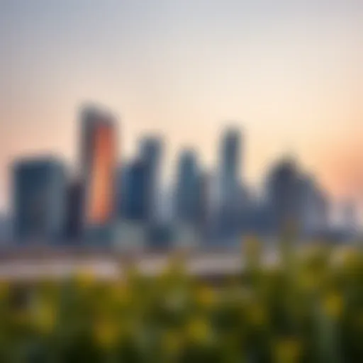 Skyline View of Business Bay Towers Stunning skyline view of Business Bay showcasing modern architectural designs