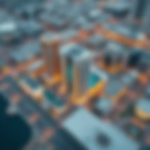 Aerial view of Centerpoint Mankhool showcasing its central location in Dubai