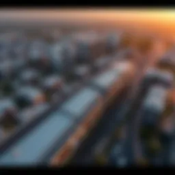 Aerial view of Centrepoint Metro Station and surrounding real estate