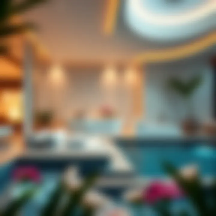 Luxurious spa retreat with calming ambiance