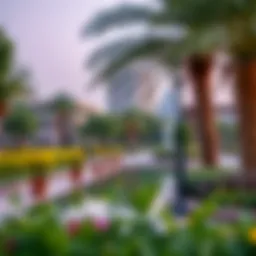 Tranquil park with lush greenery in Dubai