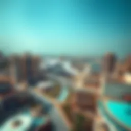 Aerial view of City Center Al Zahya showcasing its architectural beauty