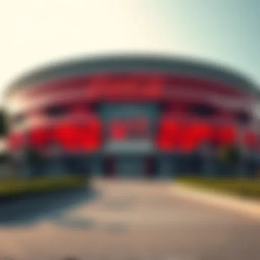 Exterior view of Coca-Cola Arena showcasing its modern architecture