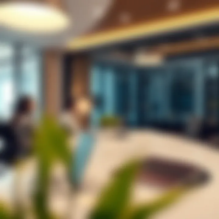 Business meeting in an office space