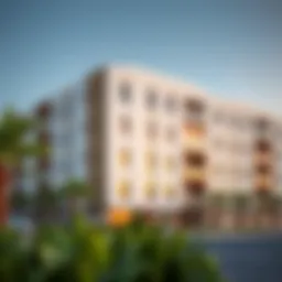 Modern apartment exterior in Al Warqa