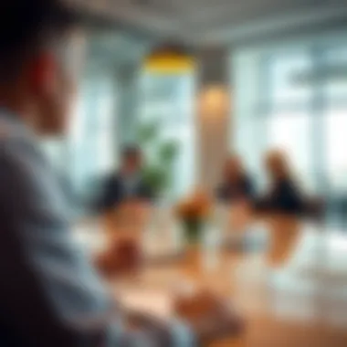 Engaging business meeting in a corporate setting Business meeting in an office environment