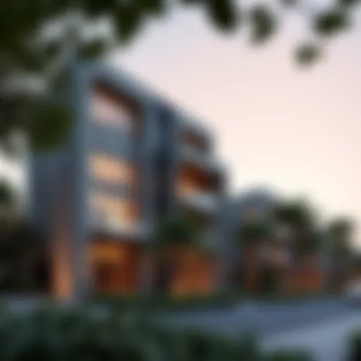 Exterior view showcasing the Creek Rise Tower's architectural design