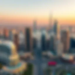 Panoramic view of Dubai's skyline showcasing modern architecture