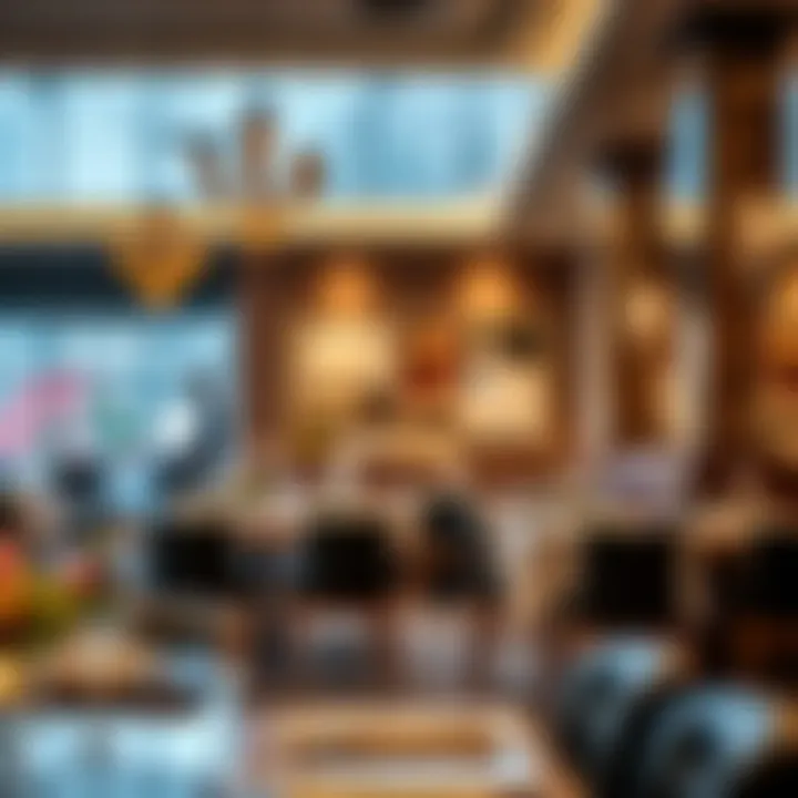 Elegant dining ambiance within a Dalma Mall restaurant