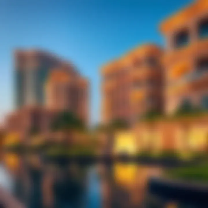 Architectural detail of the Damac Canal Views buildings