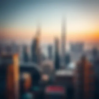 Dubai Skyline Featuring Dar Al Arkan Developments Overview of Dubai's skyline with Dar Al Arkan developments