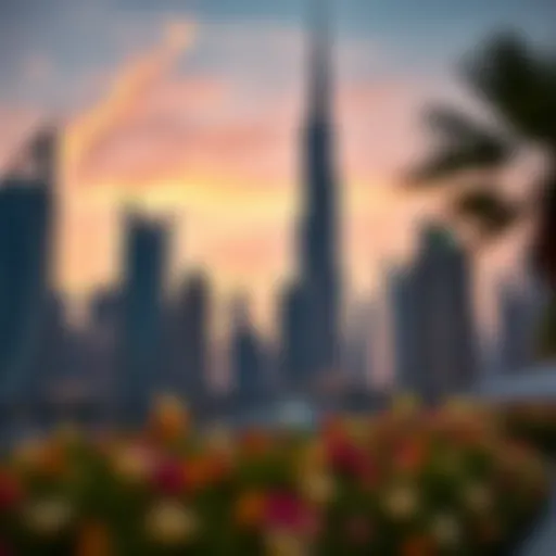 Luxurious Dubai skyline showcasing high-rise residences