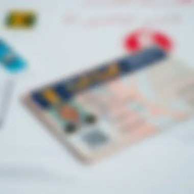 Essential Documents for Renewal Close-up of a driving license and important documents