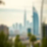 A scenic view of Dubai's skyline with modern architecture