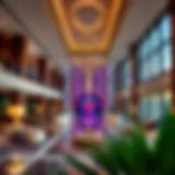 Luxurious lobby of Dubai Parks Hotel