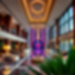 Luxurious lobby of Dubai Parks Hotel